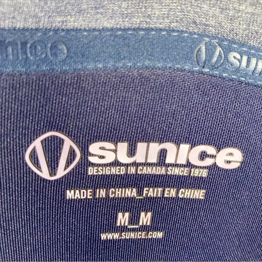Sunice Performance Jacket Mens‎ M NEW Fitted Hooded full Zip Pockets Blue